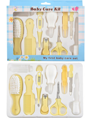 10pcs Newborn Nursery Health care Set baby Grooming tool kit baby care kit manufacturer Newborn baby gift set yellow pink blue