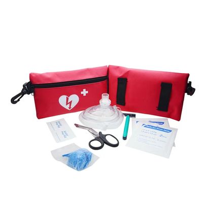 Rescue Kit Mini CPR First Aid Kit Nylon bag with key chain CPR life with key ring