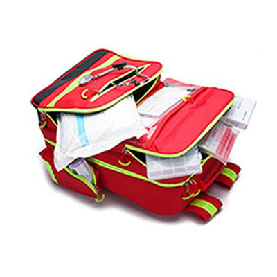 Red Earthquake Rescue Backpack 1.5kg Emergency Medical Kit
