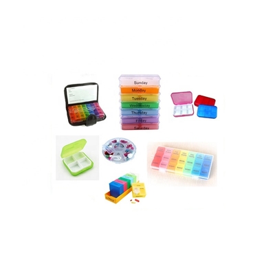 Alınabilir ızgara ile özel plastik hap kutusu 10x10x3.5cm
