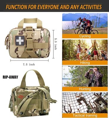 Tactical Medicine Large Capacity IFAK Bag Removable Quick Release Bag Patch Molle First Aid Kit